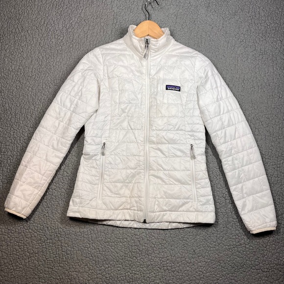 Patagonia Jackets & Blazers - Patagonia Nano Puff Jacket Womens XXS White Quilted Primaloft Puffer Full Zip